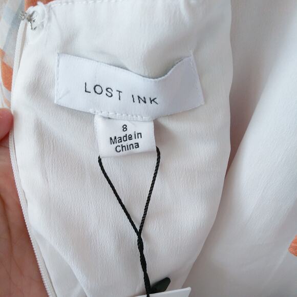 NEW Lost Ink US 4 UK 8 Dress Spring Plaid Backless Prairie Cottage Lightweight - Picture 9 of 16